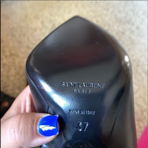 Saint Laurent Embellished Wedge Booties - Picture 4 of 7